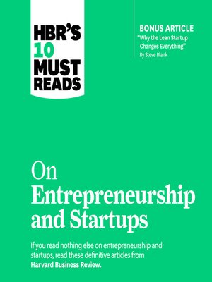 cover image of HBR's 10 Must Reads on Entrepreneurship and Startups